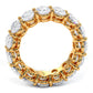 7.95ctw Oval Cut Diamond Eternity Band Set In 14k Yellow Gold