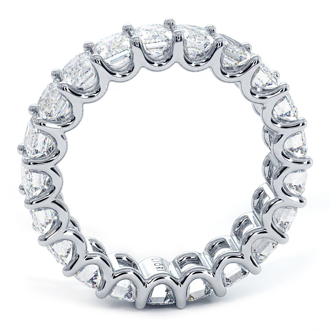 5.25ctw Emerald Cut Diamond Eternity Band Set In Platinum