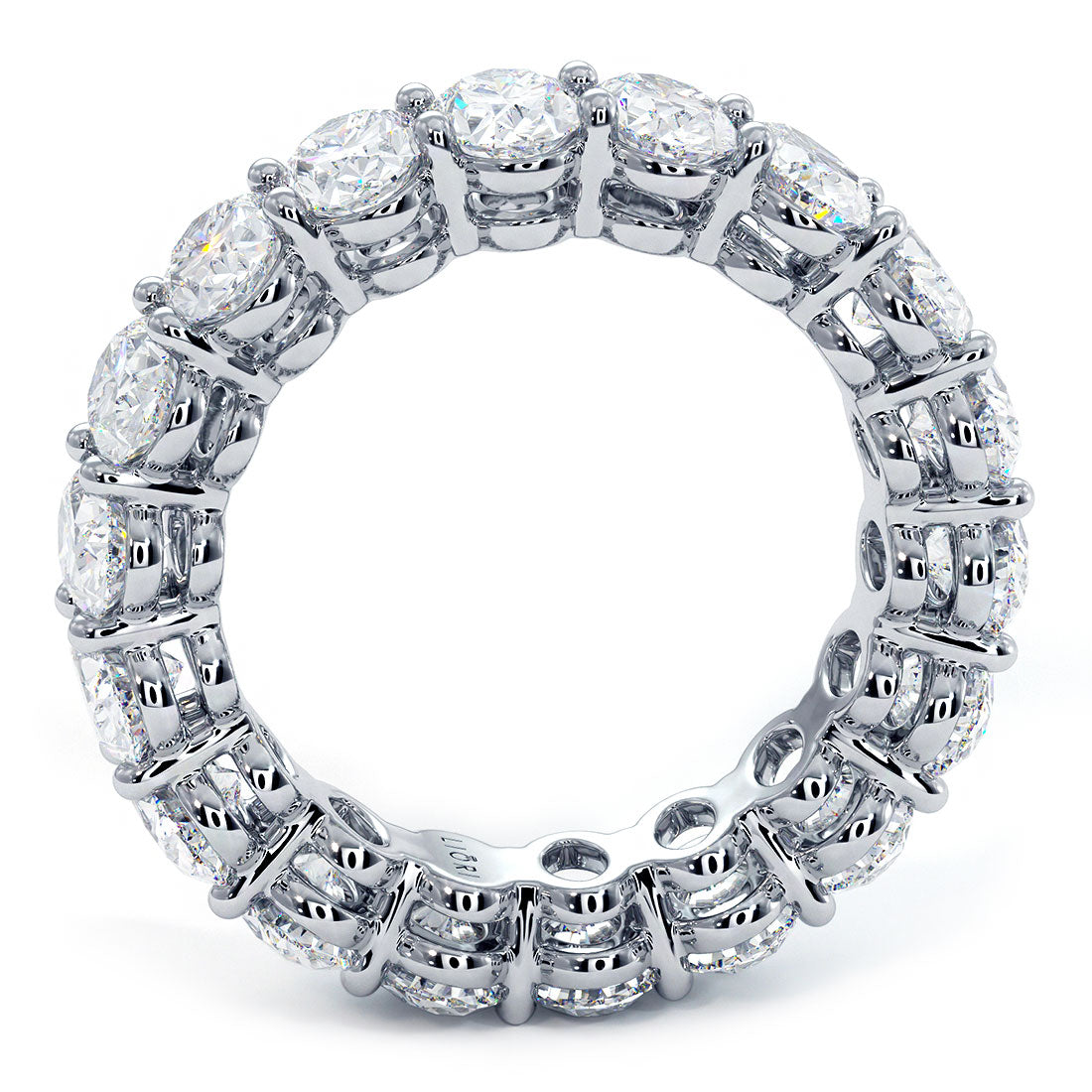 5.95ctw Oval Cut Diamond Eternity Band Set In Platinum