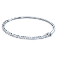 1.25ctw Round Brilliant Diamond Bangle Bracelet set in 14k White Gold