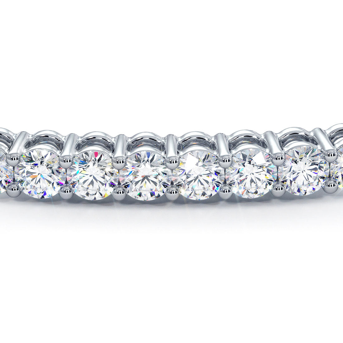 1.25ctw Round Brilliant Diamond Bangle Bracelet set in 14k White Gold