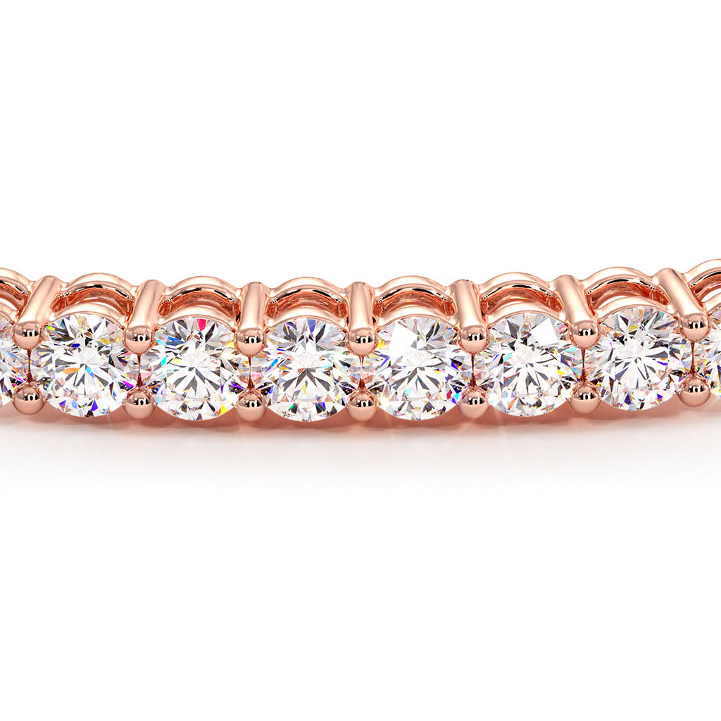 1.25ctw Round Brilliant Diamond Bangle Bracelet set in 14k Rose Gold