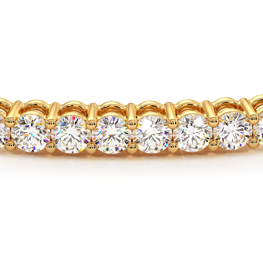 1.25ctw Round Brilliant Diamond Bangle Bracelet set in 14k Yellow Gold