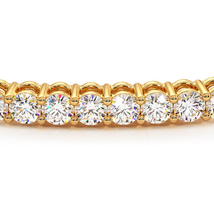 1.25ctw Round Brilliant Diamond Bangle Bracelet set in 14k Yellow Gold