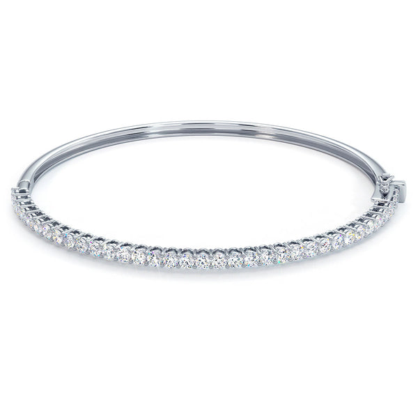 2.00ctw Round Brilliant Diamond Bangle Bracelet set in 14k White Gold