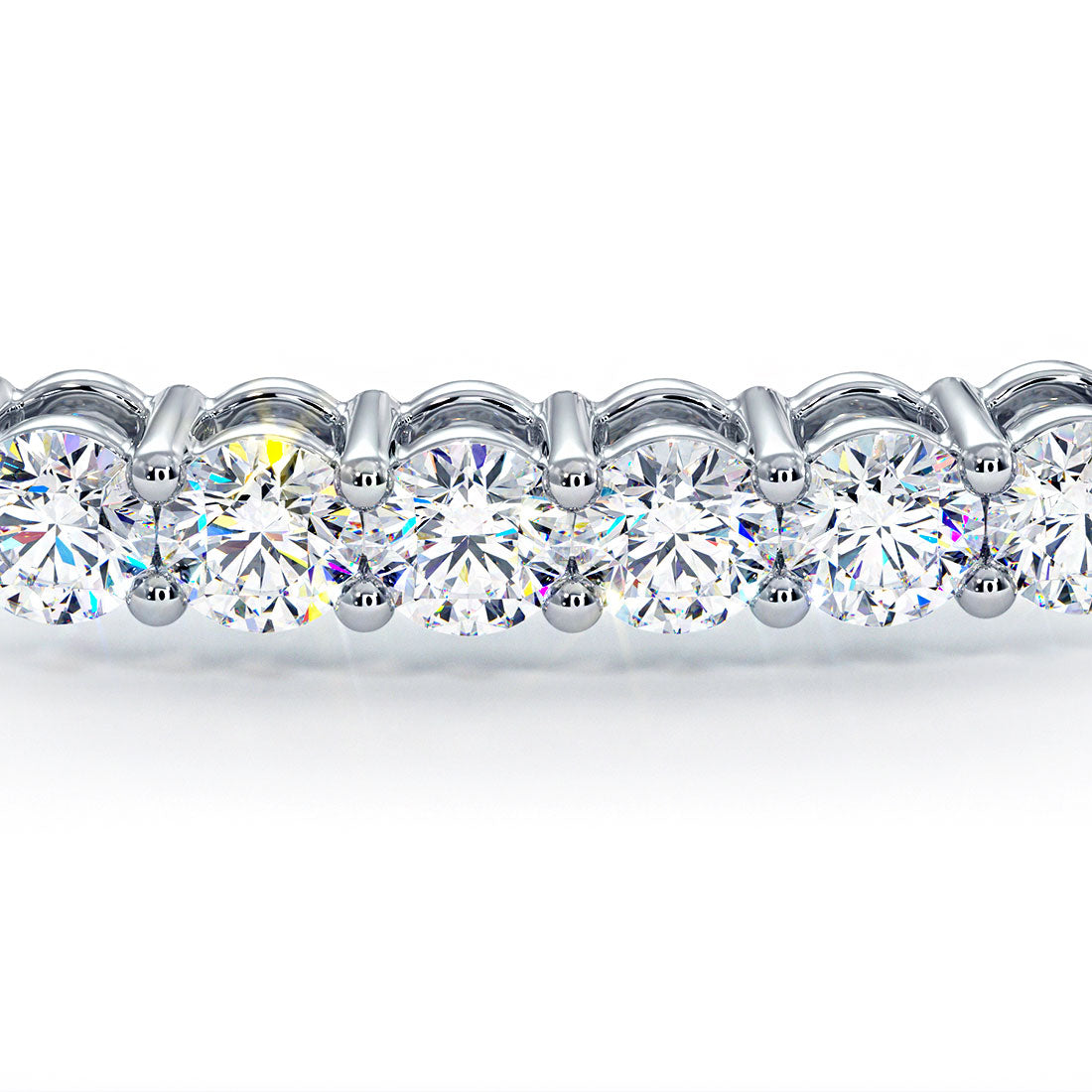 2.00ctw Round Brilliant Diamond Bangle Bracelet set in 14k White Gold