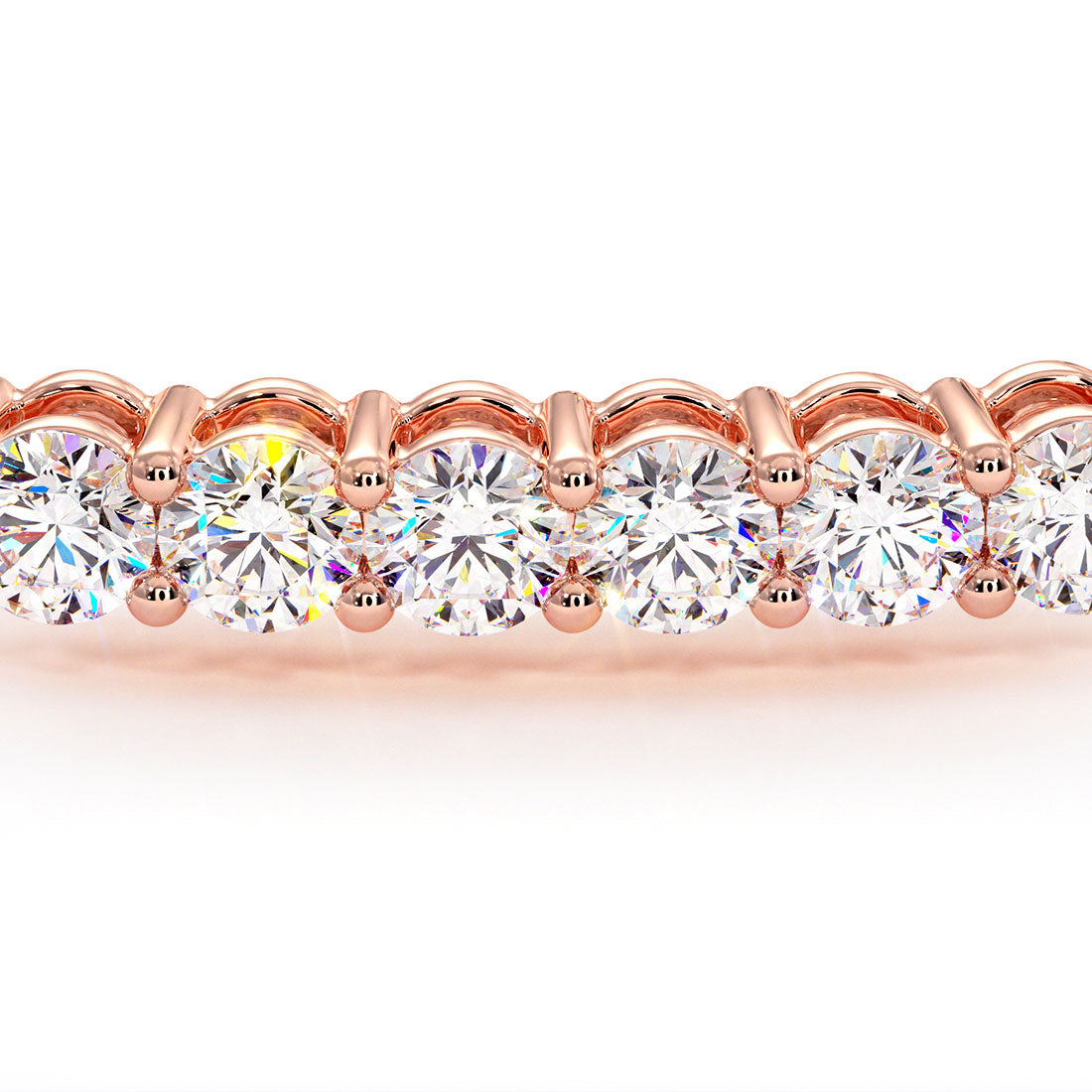 2.00ctw Round Brilliant Diamond Bangle Bracelet set in 14k Rose Gold