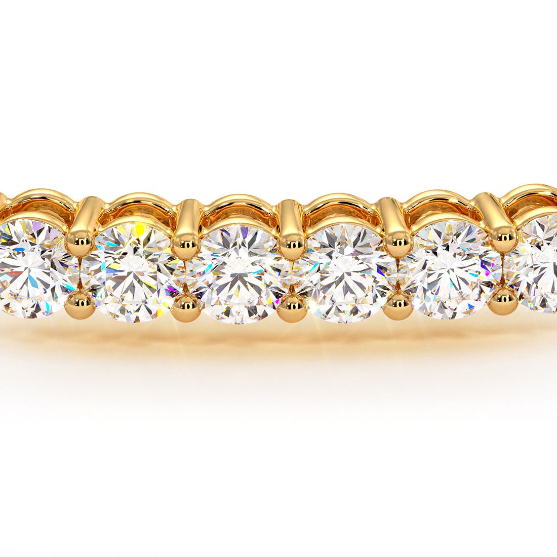 2.00ctw Round Brilliant Diamond Bangle Bracelet set in 14k Yellow Gold