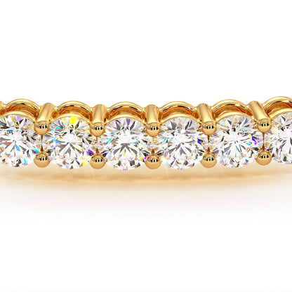 2.00ctw Round Brilliant Diamond Bangle Bracelet set in 14k Yellow Gold