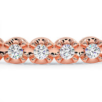 1.25ctw Round Brilliant Buttercup Diamond Bangle Bracelet set in 14k Rose Gold