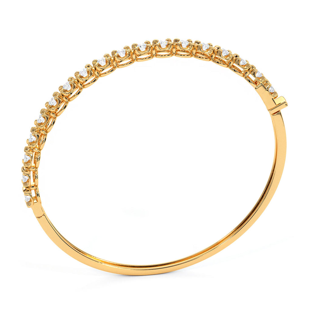1.25ctw Round Brilliant Buttercup Diamond Bangle Bracelet set in 14k Yellow Gold