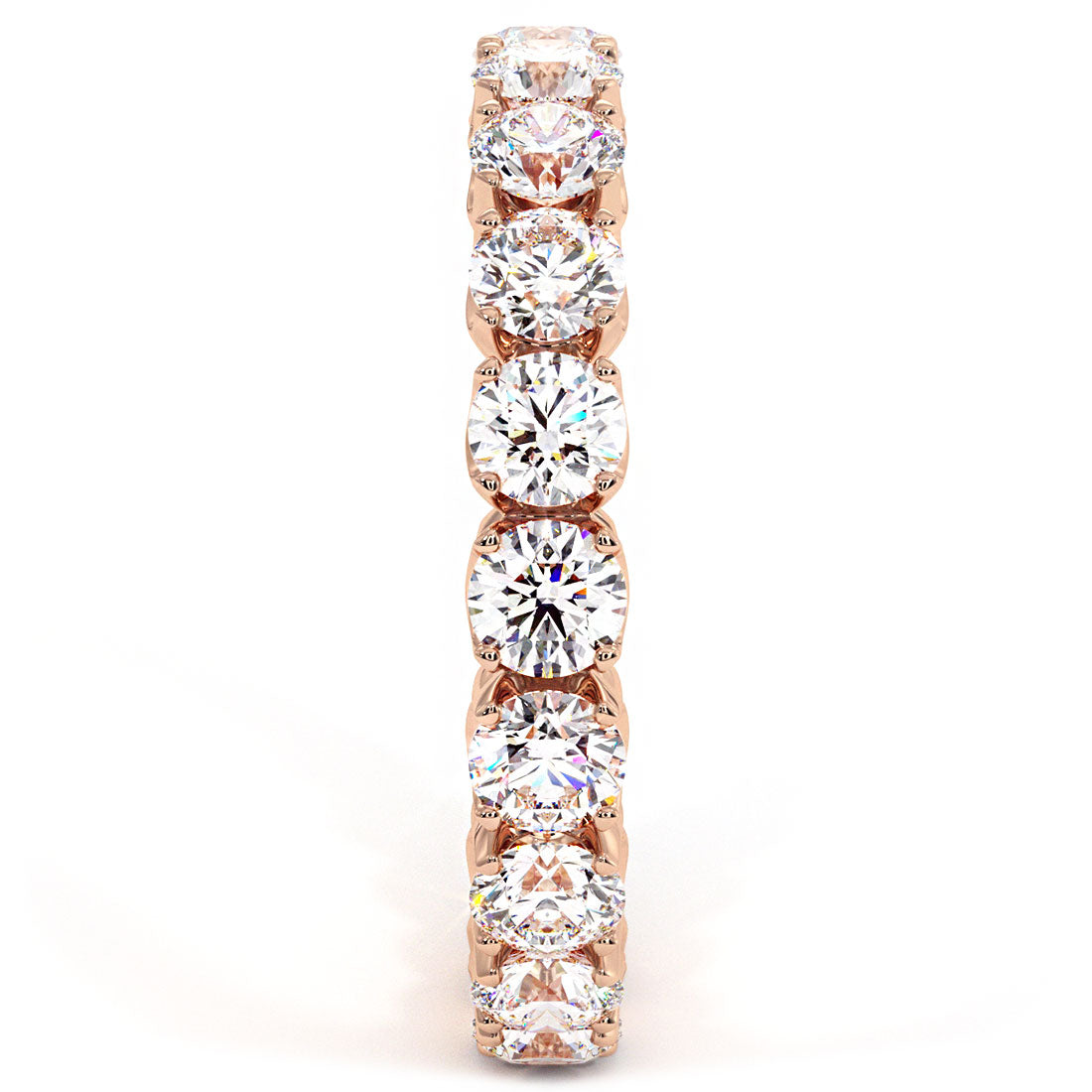 2.00ctw Round Diamond Eternity Wedding Band Anniversary Ring 14k Rose Gold