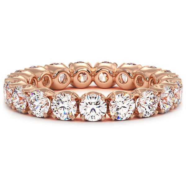 2.00ctw Round Diamond Eternity Wedding Band Anniversary Ring 14k Rose Gold