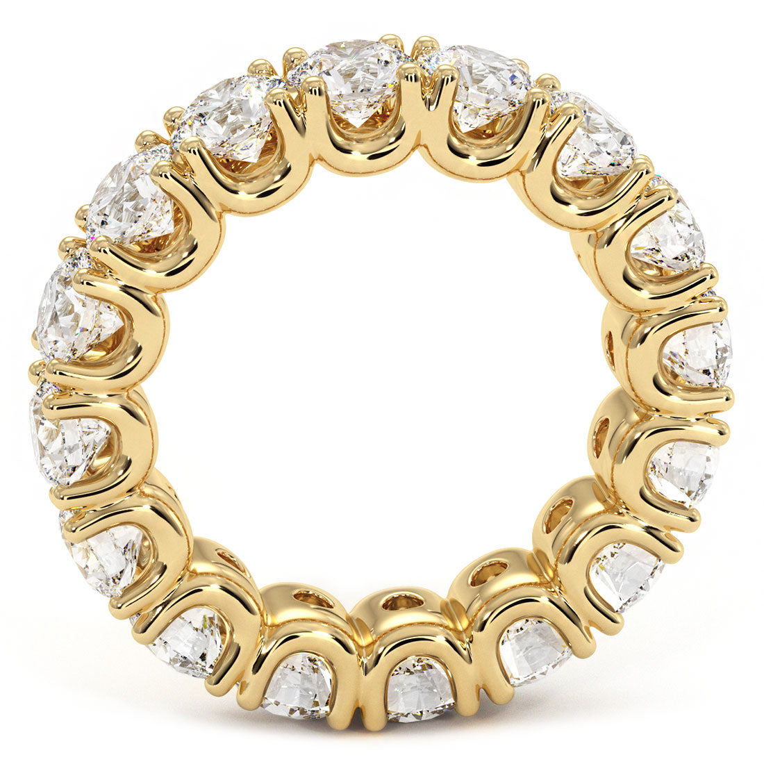 4.00ctw Round Diamond Eternity Wedding Band Anniversary Ring 14k Yellow Gold