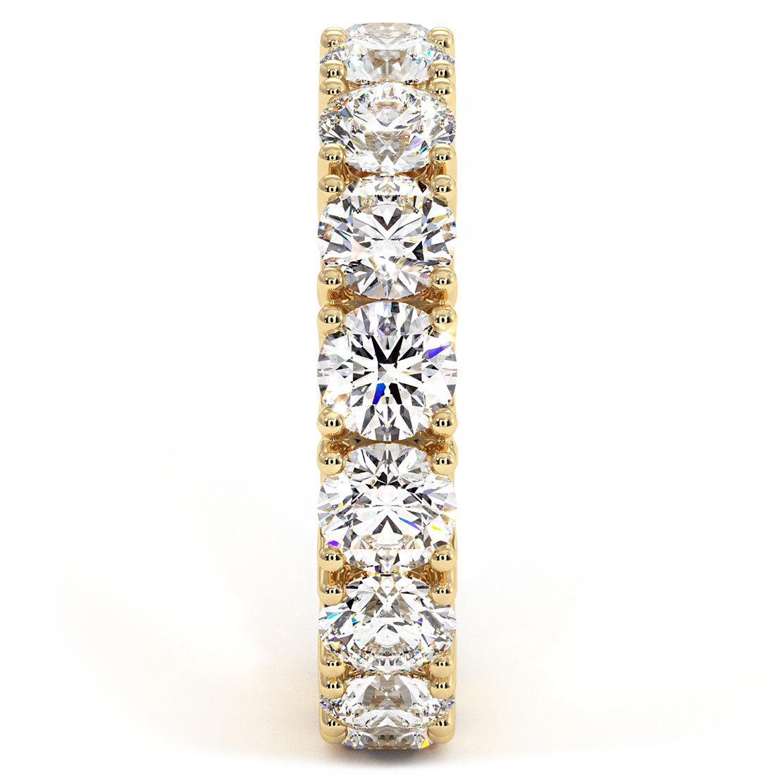 4.00ctw Round Diamond Eternity Wedding Band Anniversary Ring 14k Yellow Gold