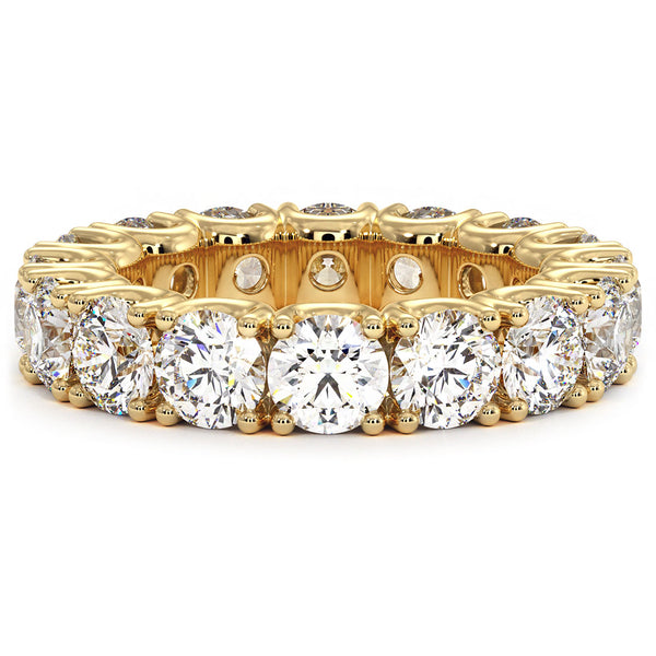 4.00ctw Round Diamond Eternity Wedding Band Anniversary Ring 14k Yellow Gold