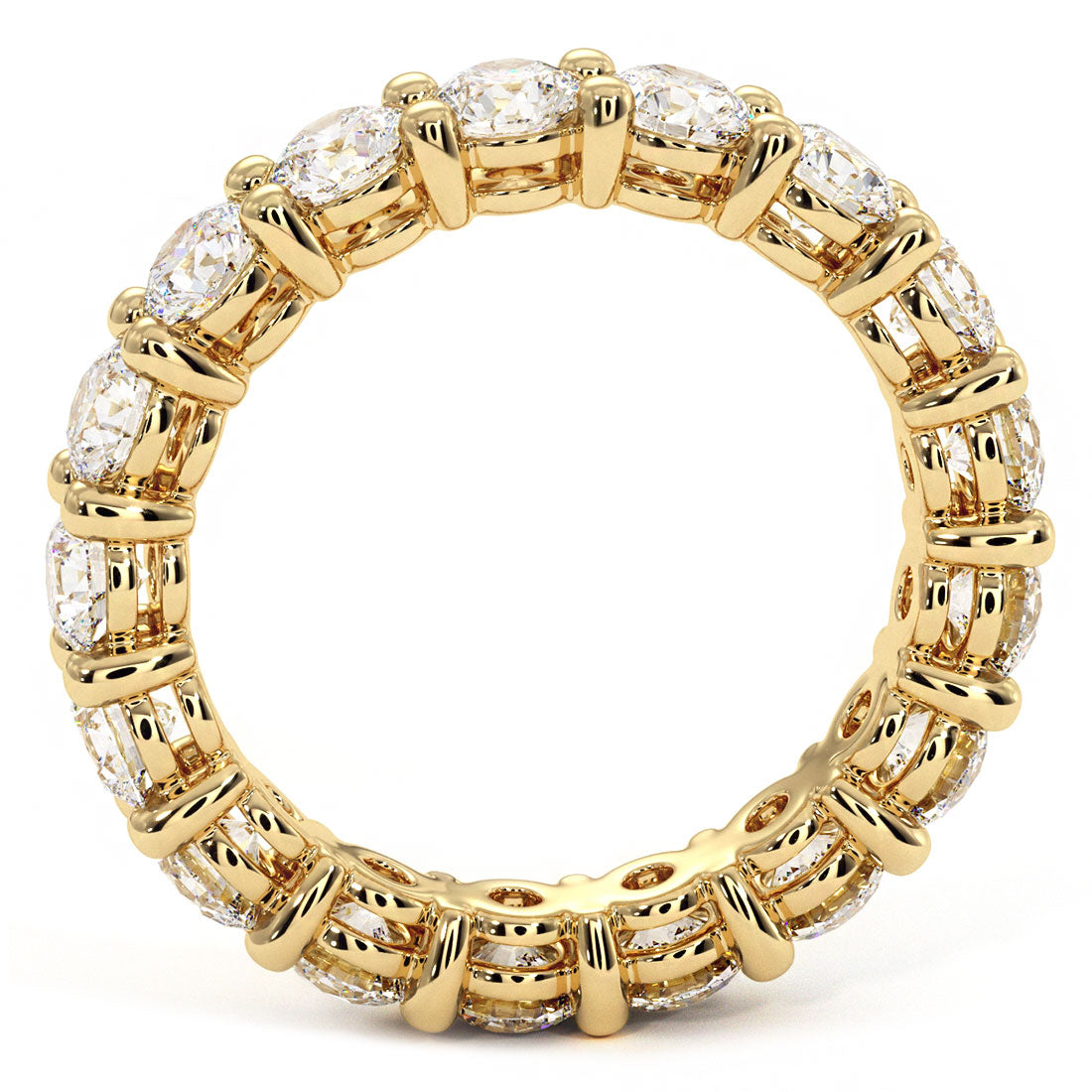 3.50ctw Round Diamond Eternity Wedding Band Anniversary Ring 14k Yellow Gold