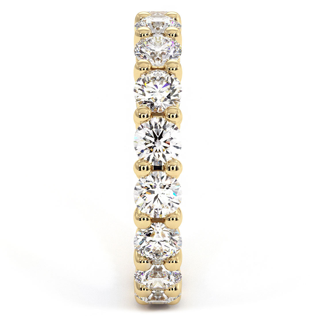 3.50ctw Round Diamond Eternity Wedding Band Anniversary Ring 14k Yellow Gold
