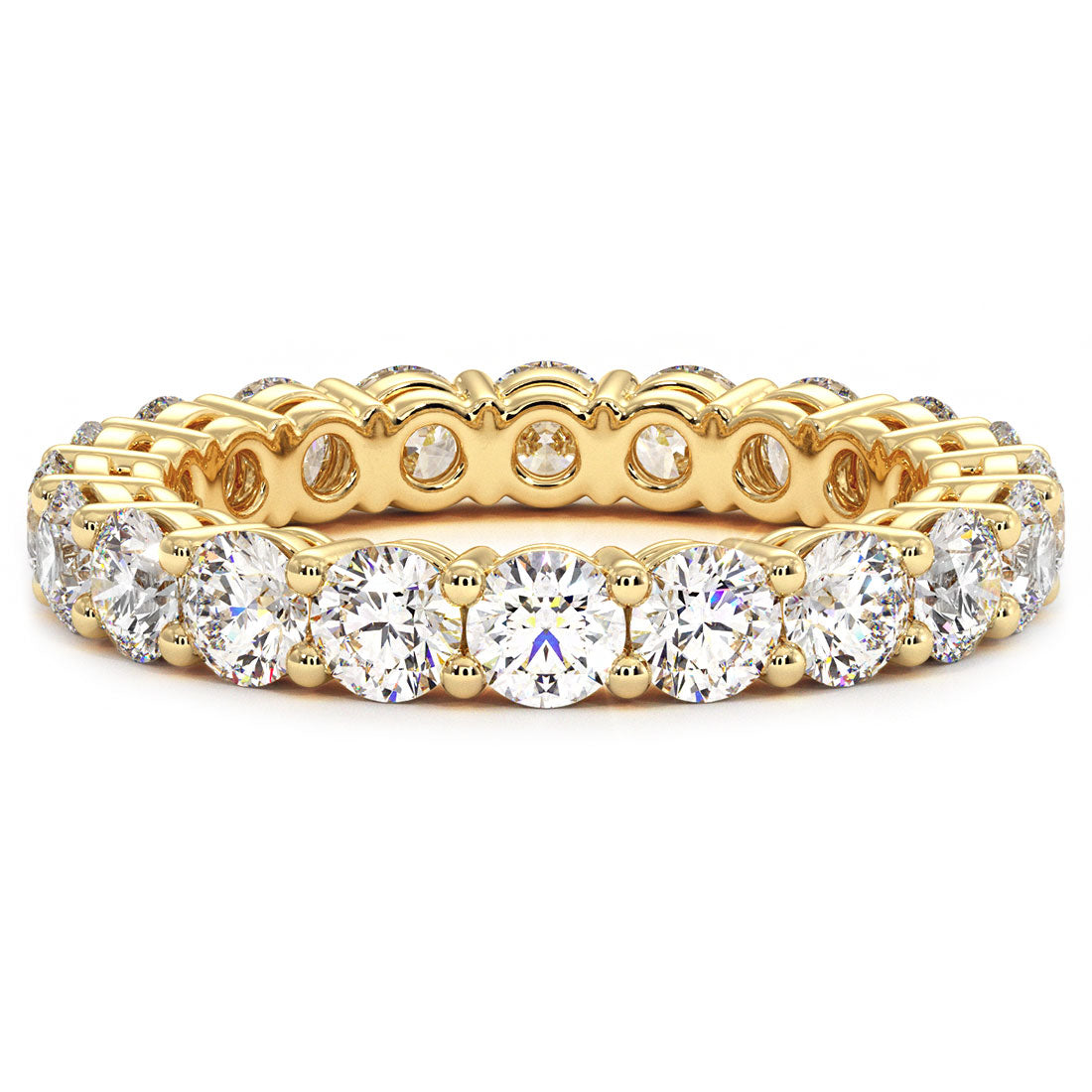 2.50ctw Round Diamond Eternity Wedding Band Anniversary Ring 14k Yellow Gold