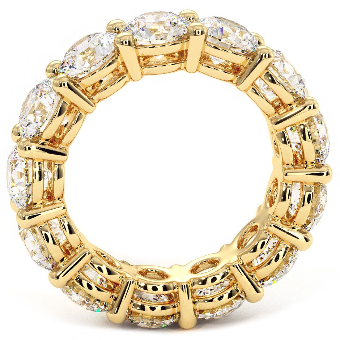 5.20ctw Round Diamond Eternity Wedding Band Anniversary Ring 14k Yellow Gold