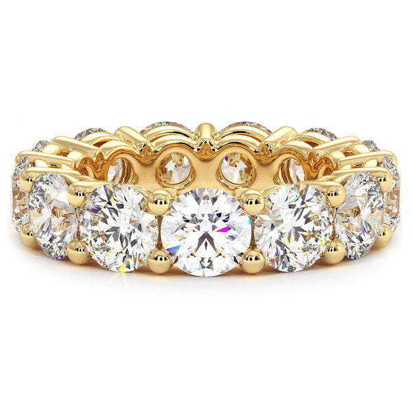 5.20ctw Round Diamond Eternity Wedding Band Anniversary Ring 14k Yellow Gold