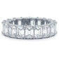 6.65ctw Emerald Cut Diamond Eternity Band Set In Platinum