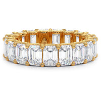 6.65ctw Emerald Cut Diamond Eternity Band Set In 14k Yellow Gold