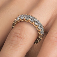 6.65ctw Emerald Cut Diamond Eternity Band Set In 14k Yellow Gold