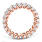 4.60ctw Radiant Cut Diamond Eternity Band Set In 14k Rose Gold