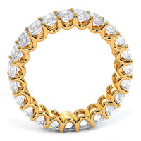 4.60ctw Radiant Cut Diamond Eternity Band Set In 14k Yellow Gold