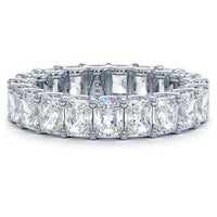 5.25ctw Radiant Cut Diamond Eternity Band Set In Platinum