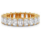 5.25ctw Radiant Cut Diamond Eternity Band Set In 14k Yellow Gold