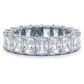 6.65ctw Radiant Cut Diamond Eternity Band Set In 14k White Gold