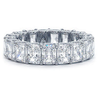 6.65ctw Radiant Cut Diamond Eternity Band Set In 14k White Gold