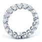 6.65ctw Radiant Cut Diamond Eternity Band Set In 14k White Gold