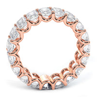 6.65ctw Radiant Cut Diamond Eternity Band Set In 14k Rose Gold