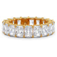 6.65ctw Radiant Cut Diamond Eternity Band Set In 14k Yellow Gold