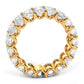 6.65ctw Radiant Cut Diamond Eternity Band Set In 14k Yellow Gold