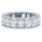 9.00ctw Radiant Cut Diamond Eternity Band Set In 14k White Gold