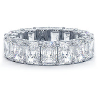 9.00ctw Radiant Cut Diamond Eternity Band Set In 14k White Gold