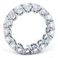 9.00ctw Radiant Cut Diamond Eternity Band Set In 14k White Gold