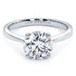 1.50ct Round Brilliant Petite Tapered 4 Prong Solitaire Lab Grown Diamond Engagement Ring set in Platinum