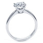 1.50ct Round Brilliant Petite Tapered 4 Prong Solitaire Lab Grown Diamond Engagement Ring set in 14k White Gold