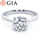 1.51ct GIA Certified D-VS1 Round Brilliant Petite Tapered 4 Prong Solitaire Lab Grown Diamond Engagement Ring set in Platinum
