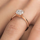 1.51ct GIA Certified Round Brilliant Petite Tapered 6 Prong Solitaire Lab Grown Diamond Engagement Ring set in 14k Rose Gold