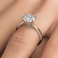 2.01 Carat GIA Certified Round Brilliant Petite Tapered 6 Prong Solitaire Lab Grown Diamond Engagement Ring set in Platinum