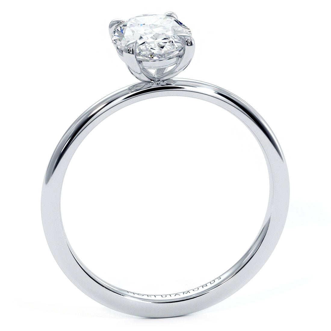 1.5 Carat Oval Cut Petite Wire Basket Solitaire
