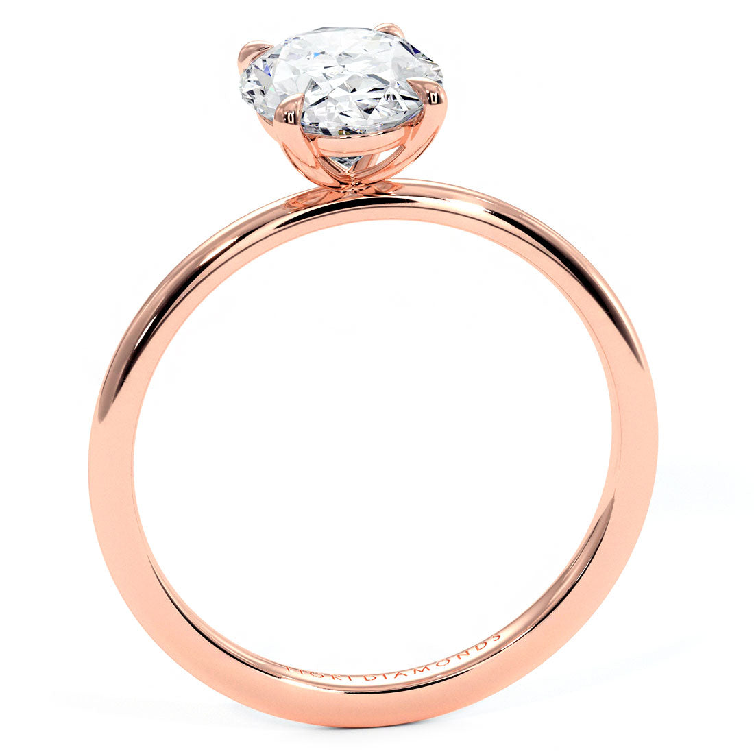 2 Carat Oval Cut Petite Wire Basket Solitaire