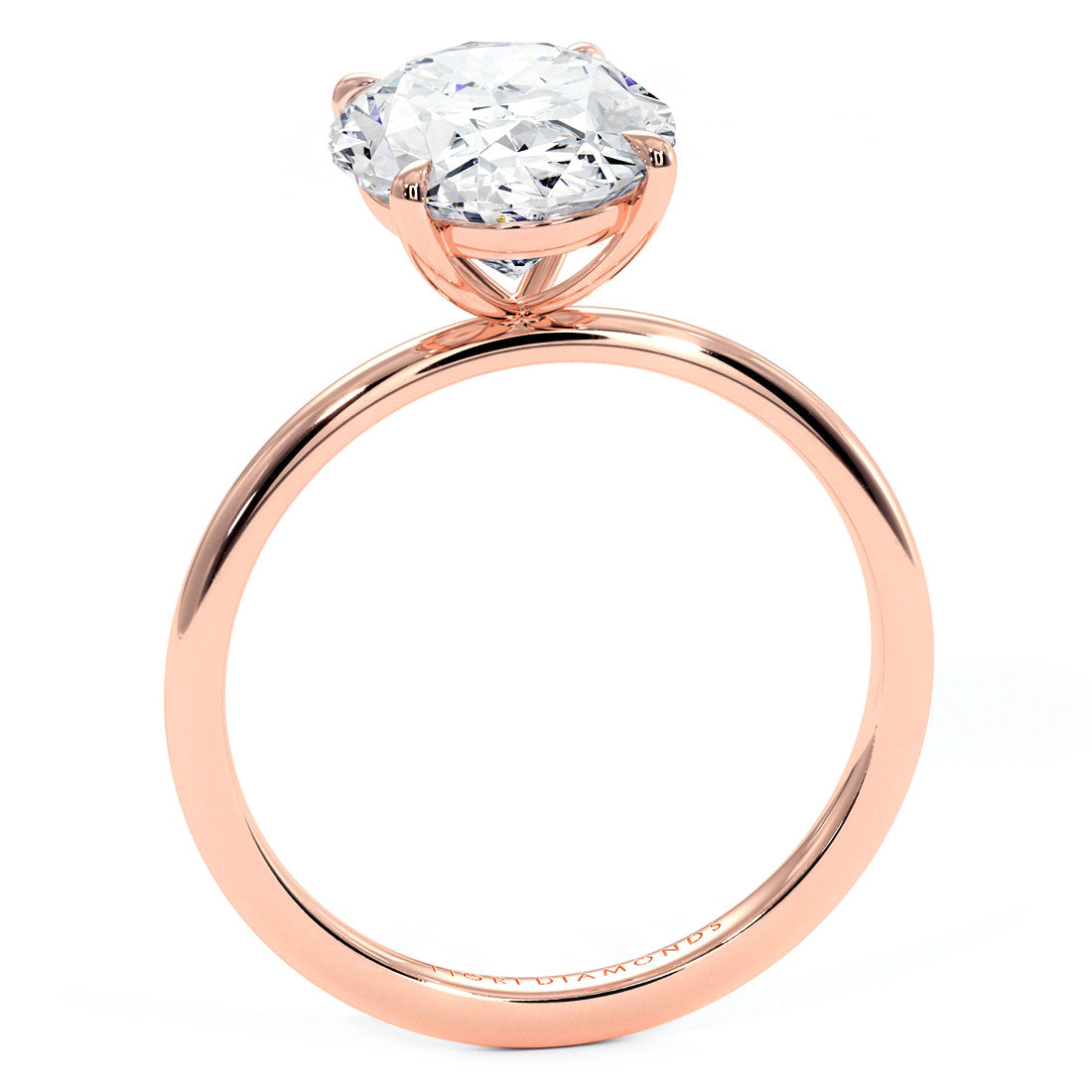 4 Carat Oval Cut Petite Wire Basket Solitaire