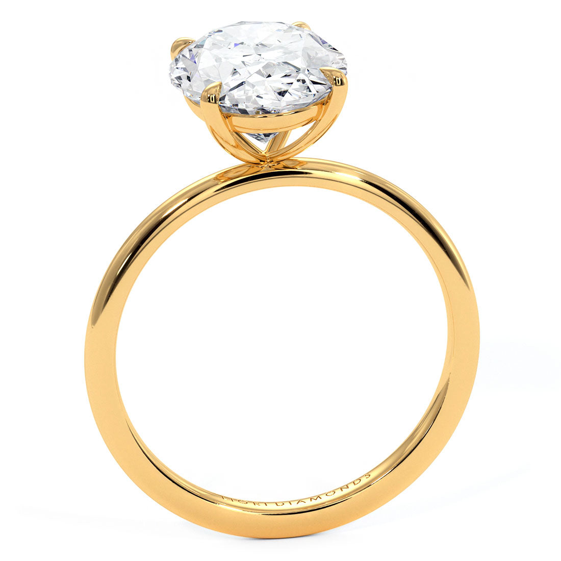 4 Carat Oval Cut Petite Wire Basket Solitaire